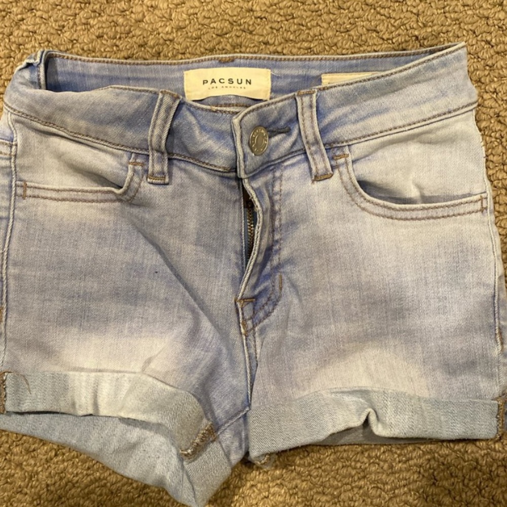 pacsun blue denim shorts